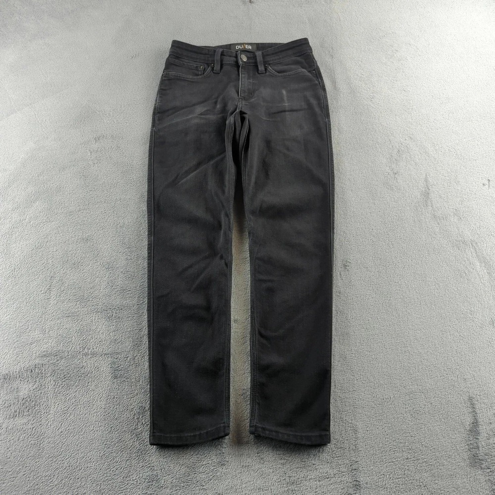 Duer DU/ER Jeans Mens 28x30 Black L2X Slim Straight Stretch Comfort Performance